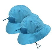 N'Ice Caps Kids Toddler Sun Hats UPF 50+ UV Protection Boys Girls 2-Pack Adjustable Mesh Lined